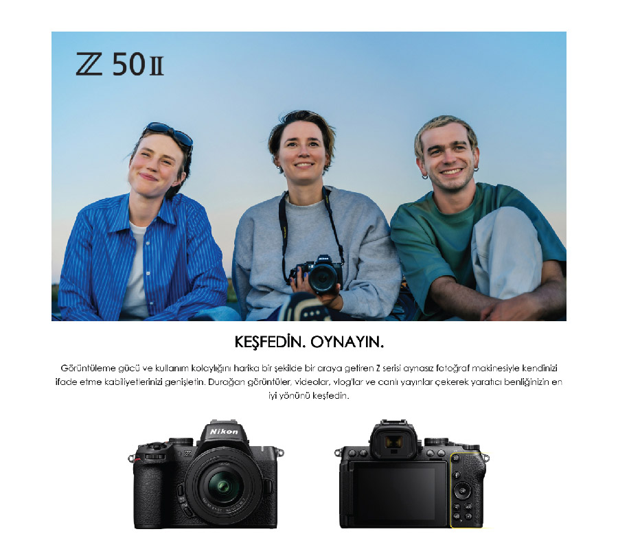 NIKON Z 50II + Nikkor Z DX 16-50 VR + 50-250 VR Aynasız Fotoğraf